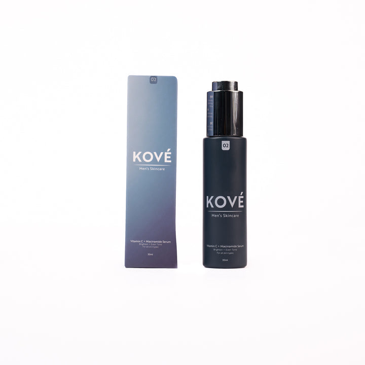 KOVÉ BRIGHT vitamin C serum for men with packaging